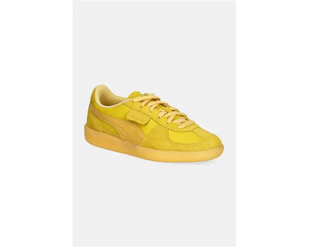 Puma sneakers din piele Palermo culoarea galben, 398381