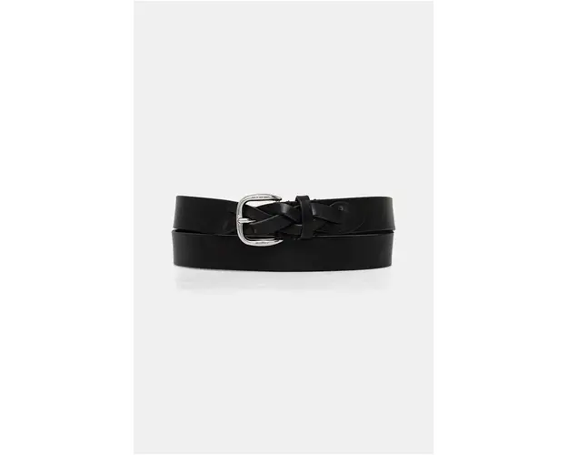Weekend Max Mara curea de piele femei, culoarea negru, 2425506025600