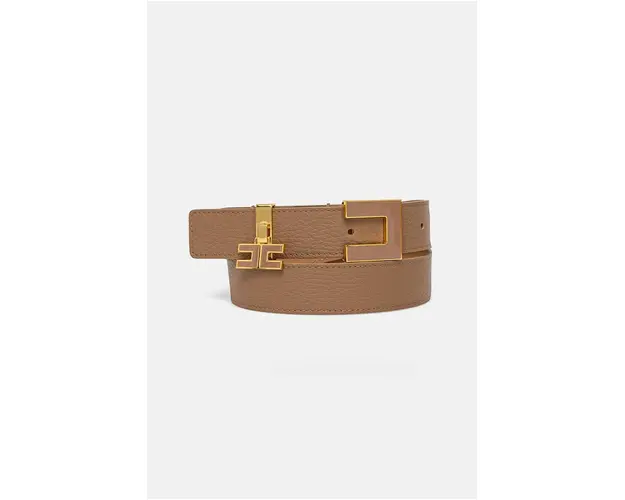 Elisabetta Franchi curea de piele femei, culoarea bej, CT11S47E2