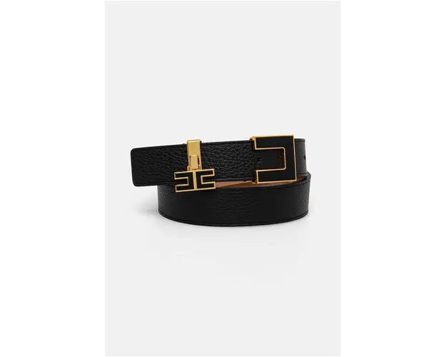 Elisabetta Franchi curea de piele femei, culoarea negru, CT11S47E2