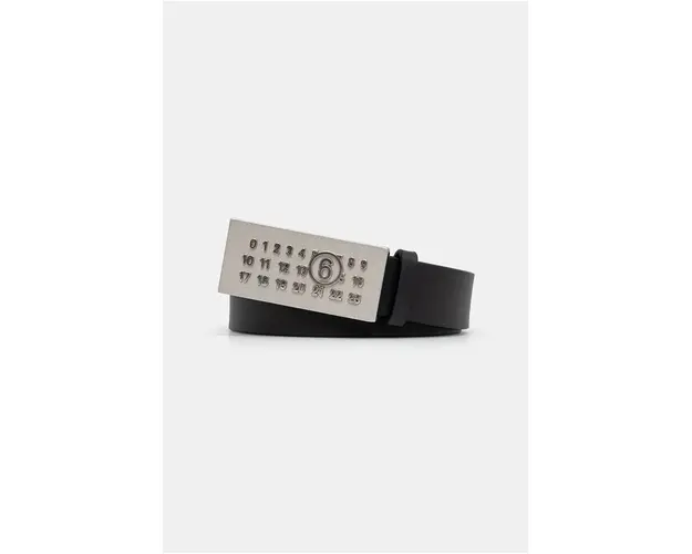 MM6 Maison Margiela curea de piele femei, culoarea negru, SA6TP0010.P7179