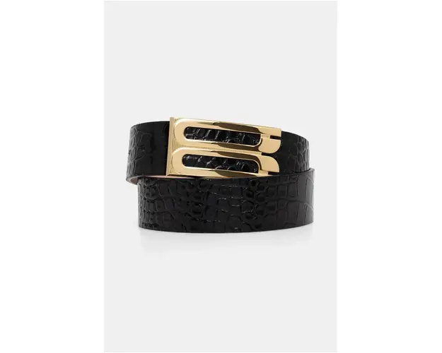 Victoria Beckham curea de piele femei, culoarea negru, 1324ABL005785A