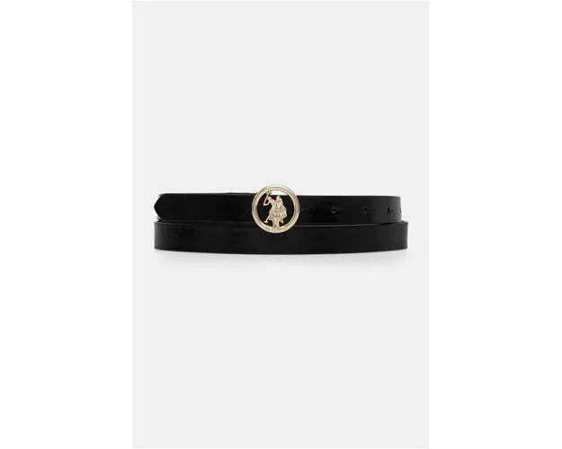 U.S. Polo Assn. curea de piele Marshall femei, culoarea negru, AIUQQ2564WAJ