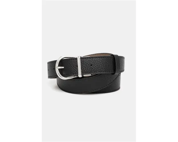 Coccinelle curea de piele cu doua fete MAN SOFT barbati, culoarea negru, E3 MUK 81 26 01