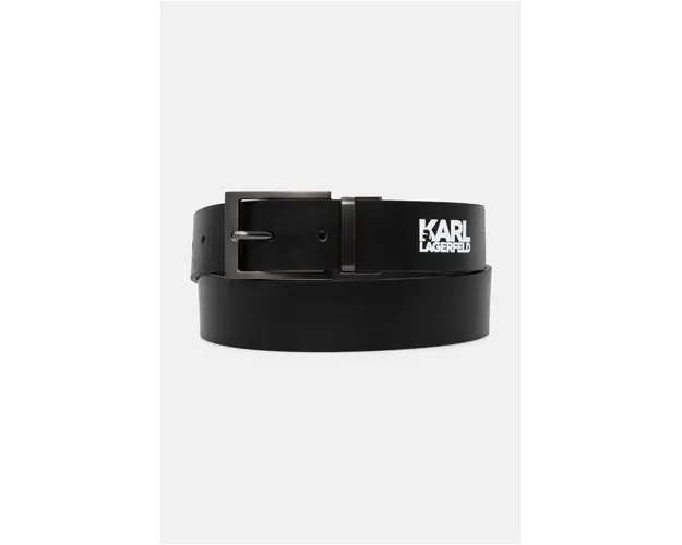 Karl Lagerfeld curea de piele barbati, culoarea negru, 544430.815300