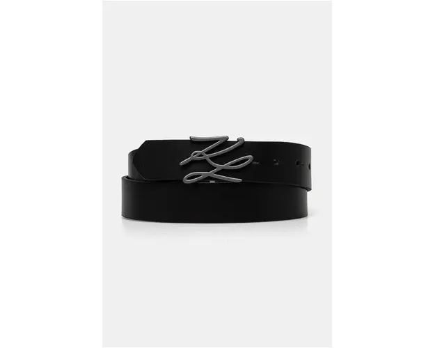 Karl Lagerfeld curea de piele barbati, culoarea negru, 544450.815300