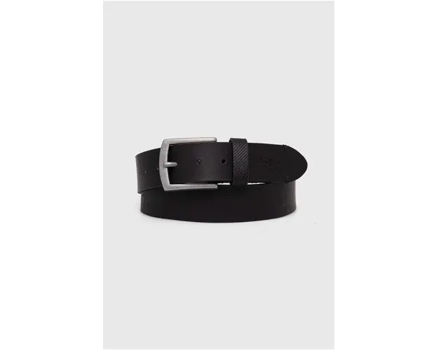 Pepe Jeans curea de piele PALMER BELT barbati, culoarea negru, PM021024
