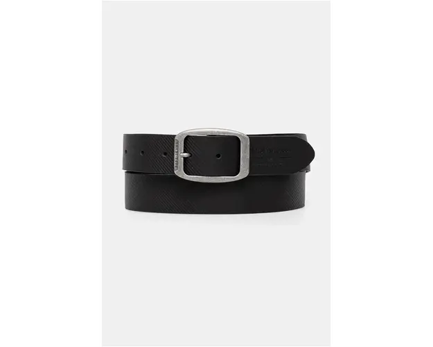 Pepe Jeans curea de piele WADE BELT barbati, culoarea negru, PM021025