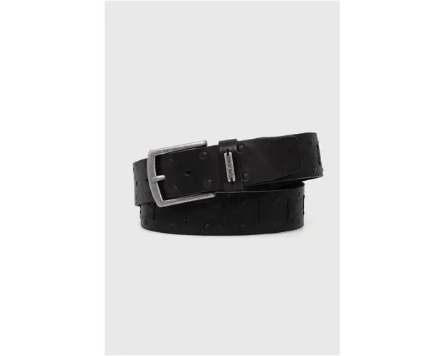 Pepe Jeans curea de piele KENT BELT barbati, culoarea negru, PM021030
