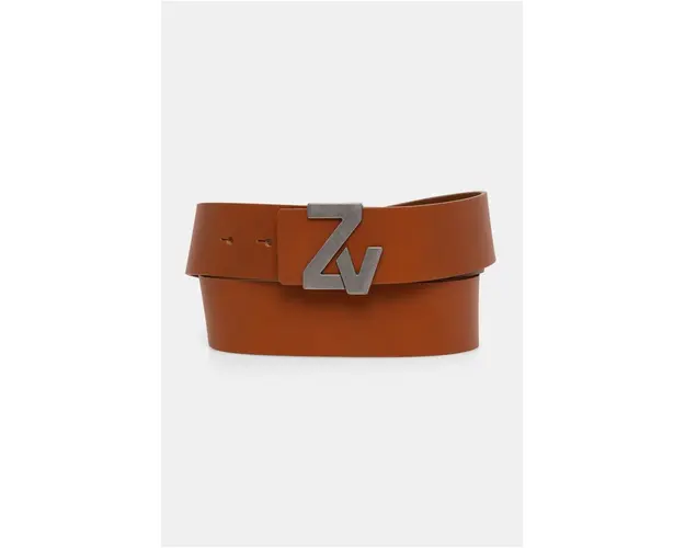 ZADIG&VOLTAIRE curea de piele barbati, culoarea maro, LMBT00001