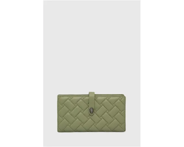 Kurt Geiger London portofel de piele KENSINGTON SOFT WALLET femei, culoarea verde, 2712076109