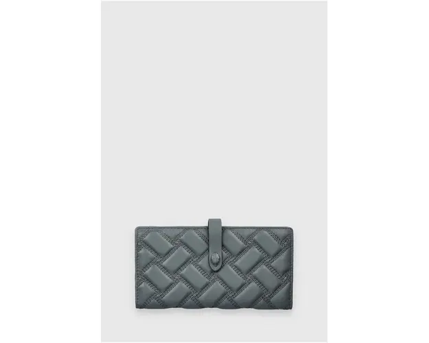 Kurt Geiger London portofel de piele LEATHER SOFT WALLET DR femei, culoarea gri, 646720109