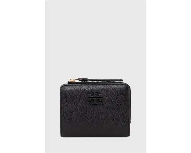 Tory Burch portofel de piele McGraw Bi-Fold femei, culoarea negru, 158904.001