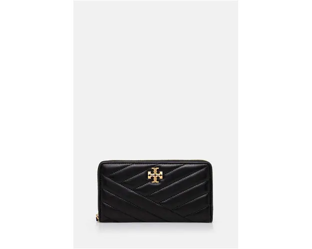 Tory Burch portofel Kira Chevron femei, culoarea negru, 90348