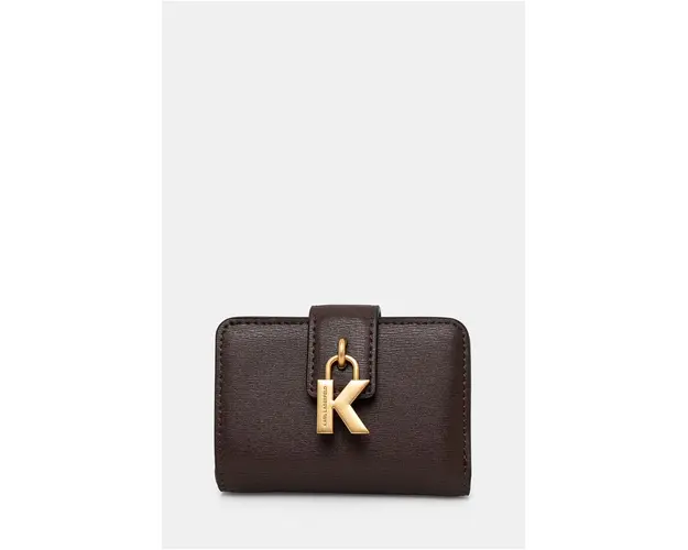 Karl Lagerfeld portofel de piele femei, culoarea maro, 246W3215