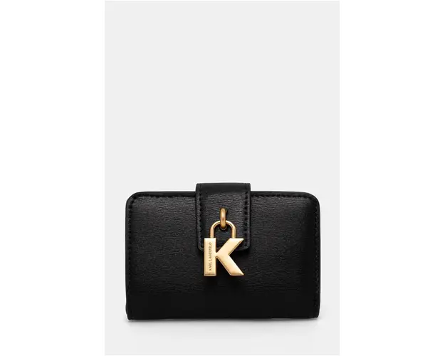 Karl Lagerfeld portofel de piele femei, culoarea negru, 246W3215