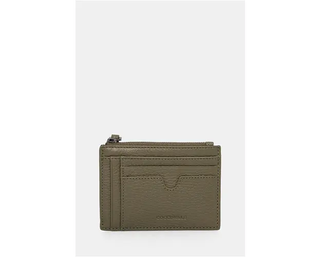Coccinelle portofel de piele MAN SOFT barbati, culoarea verde, E2 MUK 87 03 01