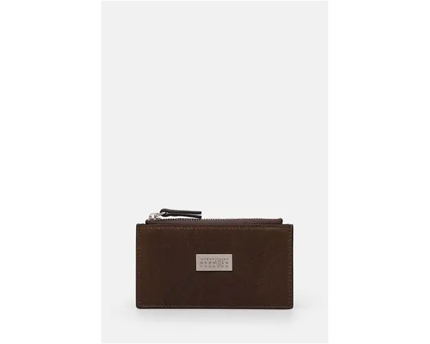 MM6 Maison Margiela portofel de piele culoarea maro, SA5UI0016.P7179