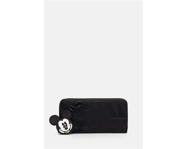 Desigual portofel ALL MICKEY FIONA culoarea negru, 24WAYP01