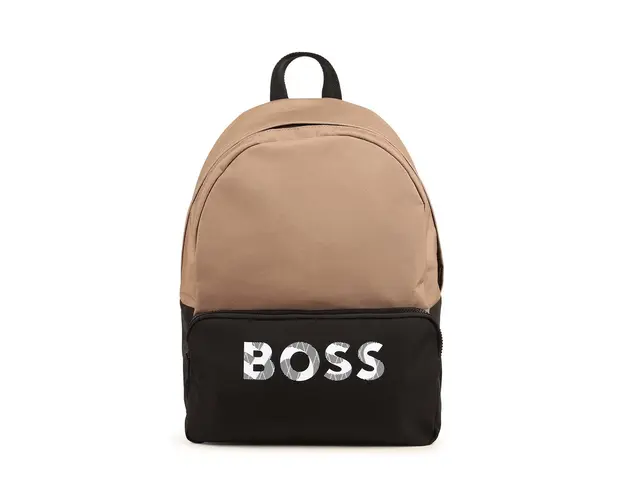 BOSS ghiozdan copii culoarea negru, mare, cu imprimeu, J51592