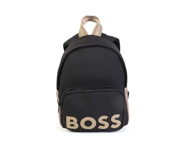 BOSS ghiozdan copii culoarea negru, mic, cu imprimeu, J51605
