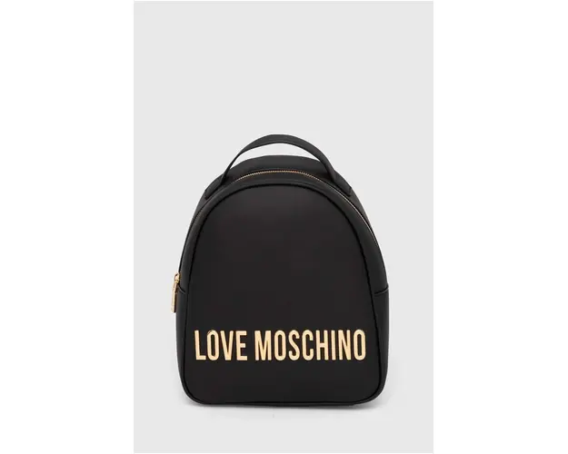 Love Moschino rucsac femei, culoarea negru, mic, cu imprimeu, JC4197PP1LKD0000