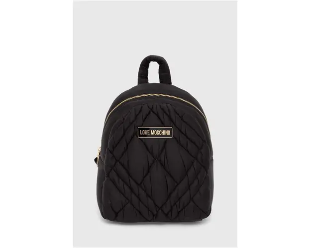 Love Moschino rucsac femei, culoarea negru, mic, neted, JC4163PP1LLR100A