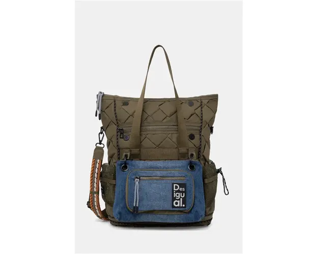Desigual rucsac REPRISE MODULARIS BRA femei, culoarea verde, mare, modelator, 24WAKY06