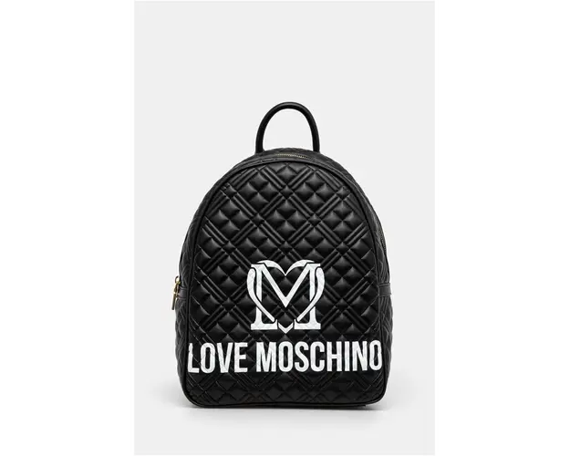 Love Moschino rucsac femei, culoarea negru, mic, neted, JC4377PP0L