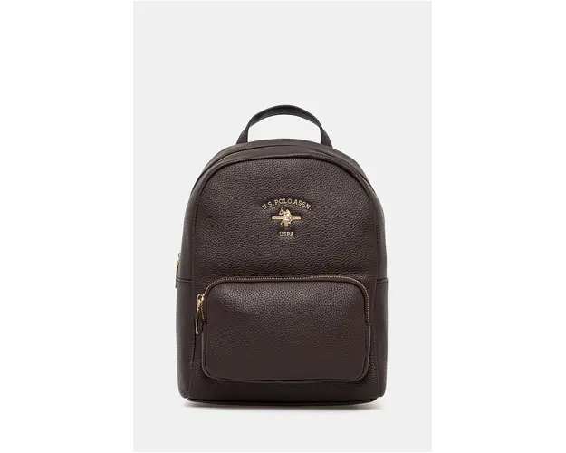 U.S. Polo Assn. rucsac Stanford femei, culoarea maro, mic, neted, BIUSS6211WVP
