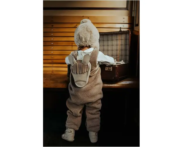 Donsje rucsac din piele pentru copii Kapi Special Backpack Horse culoarea bej, mic, 5005218