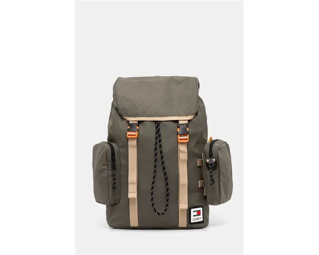 Tommy Jeans rucsac barbati, culoarea verde, mare, neted, AM0AM12392