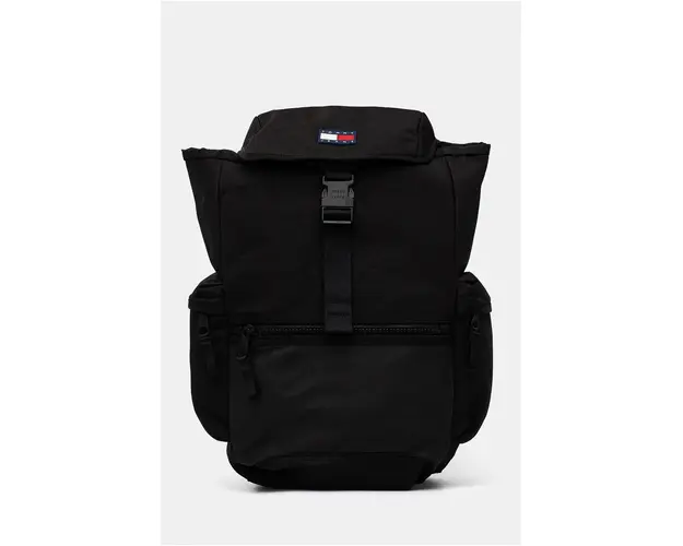 Tommy Jeans rucsac barbati, culoarea negru, mare, neted, AM0AM12610