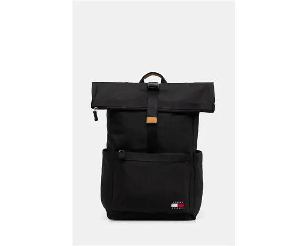 Tommy Jeans rucsac barbati, culoarea negru, mare, neted, AM0AM12993