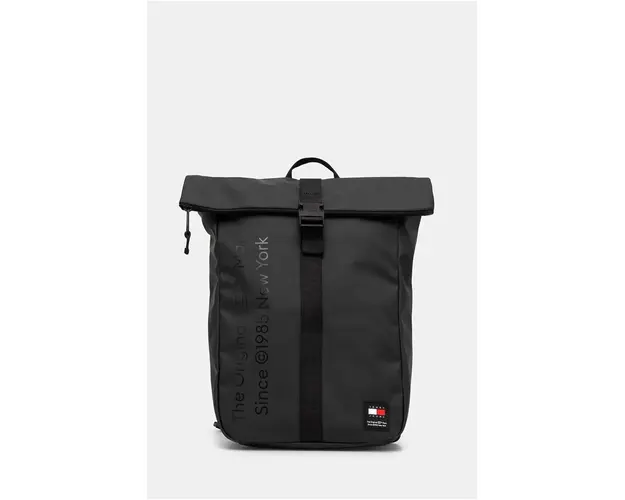 Tommy Jeans rucsac barbati, culoarea negru, mare, modelator, AM0AM12995