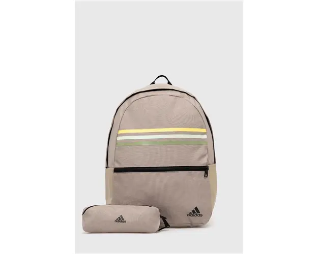 adidas rucsac Essentials culoarea bej, mare, modelator, IZ1896