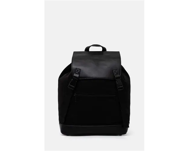 Sisley rucsac culoarea negru, mare, neted, 65TSSY03A