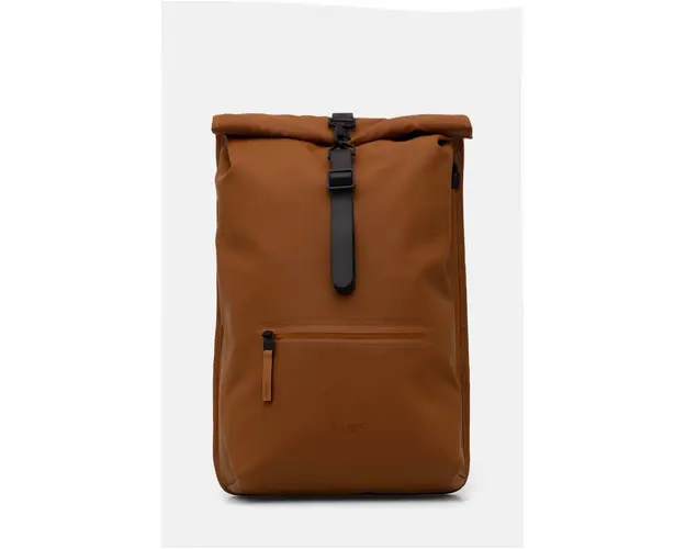 Rains rucsac Rolltop Rucksack W3 culoarea maro, mare, neted, 13320-63