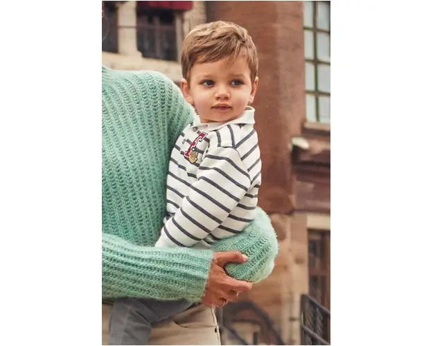 Mayoral tricou polo pentru copii culoarea bej, modelator, 2459