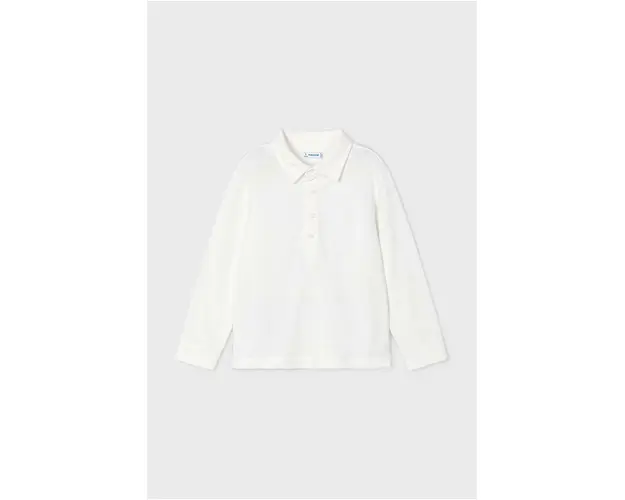 Mayoral tricouri polo din bumbac pentru copii culoarea bej, neted, 4101