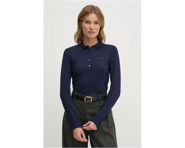 Lacoste longsleeve femei, culoarea albastru marin, PF5464