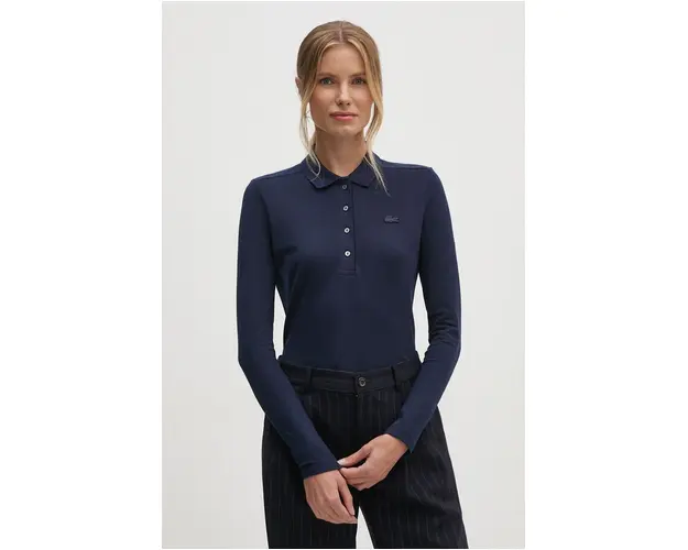 Lacoste longsleeve femei, culoarea albastru marin, PF5464