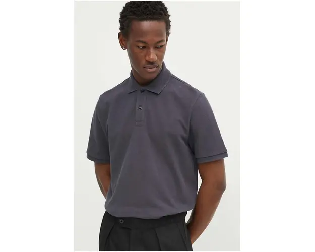 G-Star Raw polo de bumbac culoarea gri, neted, D22783-D287