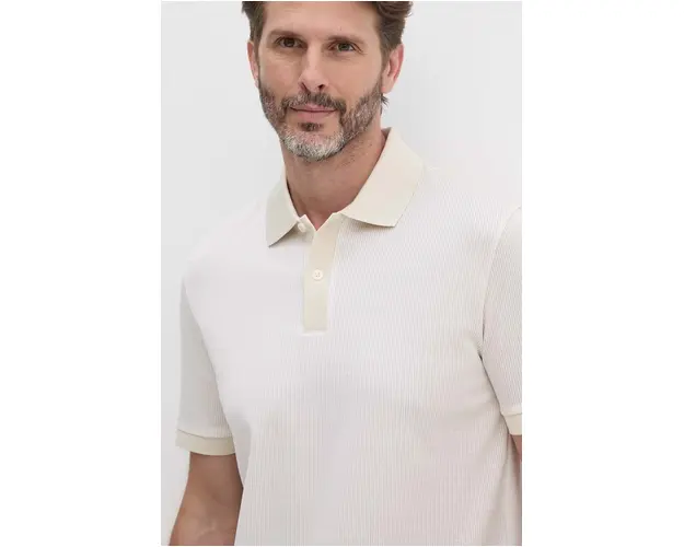 BOSS polo de bumbac culoarea bej, 50518563