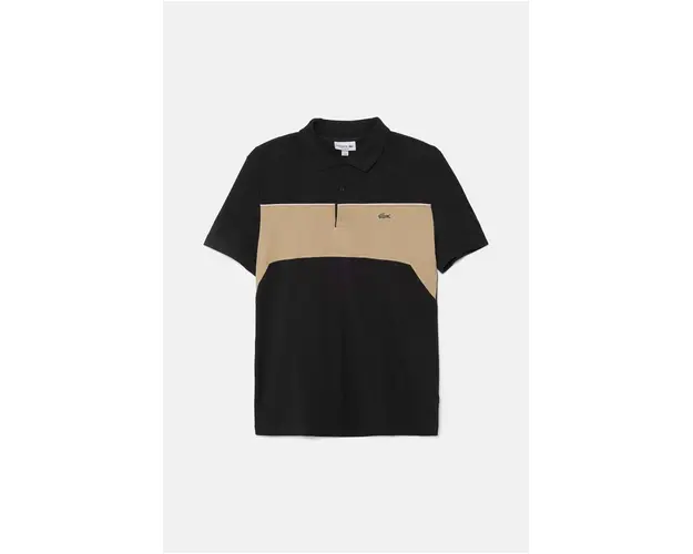 Lacoste polo de bumbac culoarea negru, modelator, PH2847