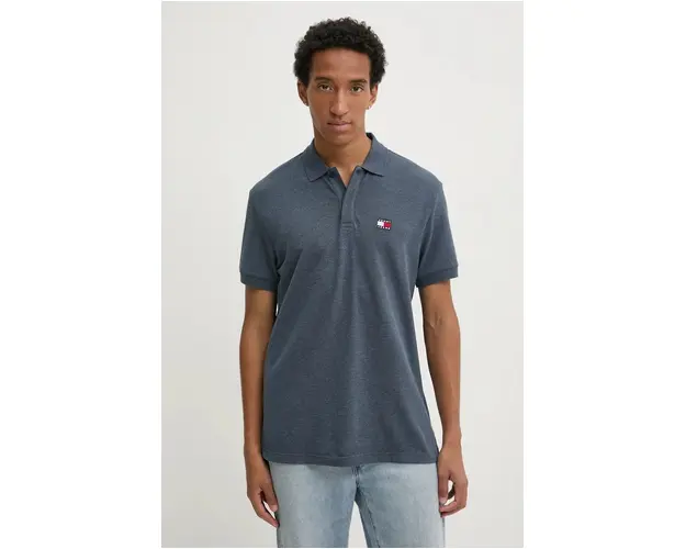 Tommy Jeans polo de bumbac melanj, DM0DM19622