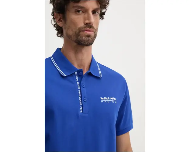 Pepe Jeans tricou polo Red Bull Racing x Pepe Jeans barbati, cu imprimeu, RM540001