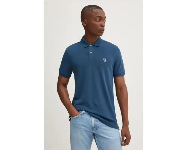 Abercrombie & Fitch tricou polo barbati, neted, KI124-4380