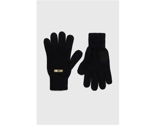 Moschino manusi de lana culoarea negru, M2973 65379