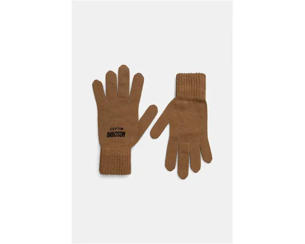 Moschino manusi femei, culoarea maro, M3155 65252